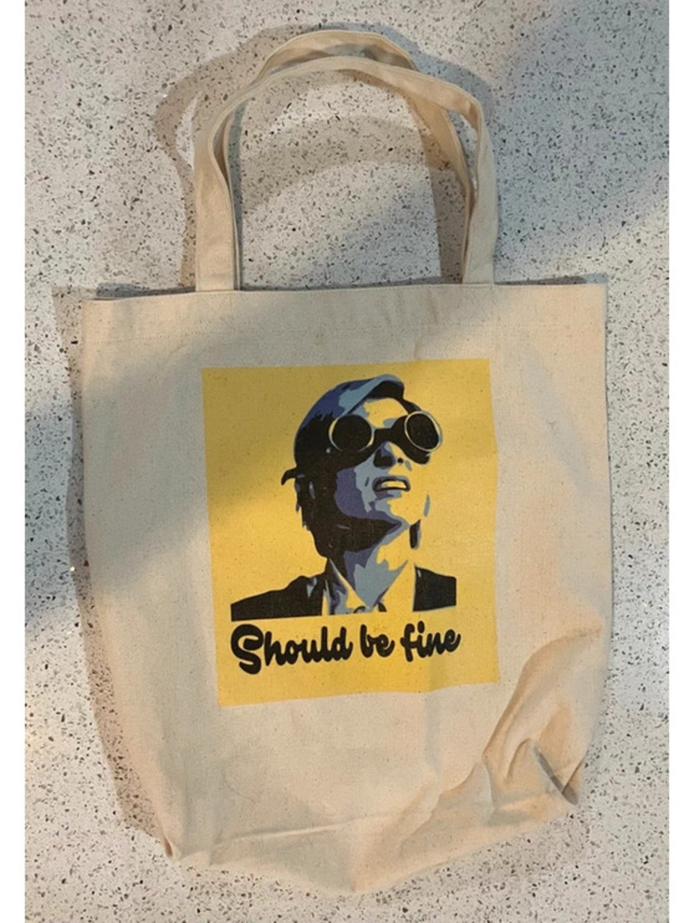Should Be Fine Tote Bag Original Art Pop Art Portrait Canvas Cotton Handmade
